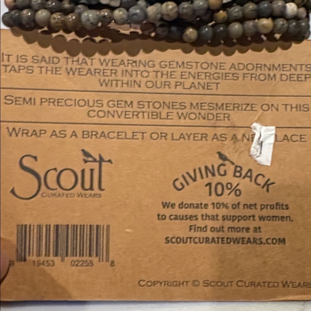 Scout - Desert Jasper Multi-Strand Beaded Bracelet / necklace.  Jewelry. NWT - Picture 5 of 9